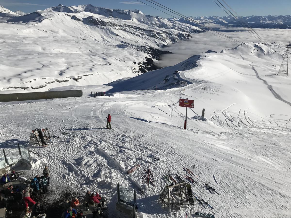 Ferienwohnung Laax Mit Traumblick, Grossem Balkon Und Terrasse Экстерьер фото